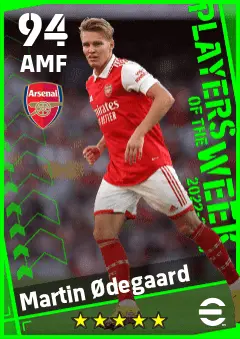 Martin Odegaard eFootball 2026 player card — 94 OVR AMF
