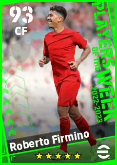 Roberto Firmino eFootball 2026 player card — 93 OVR CF