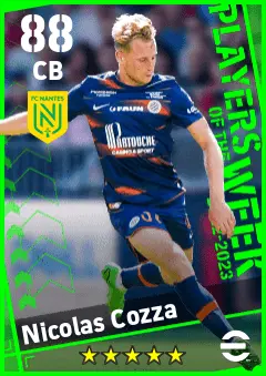 Nicolas Cozza eFootball 2026 player card — 88 OVR CB