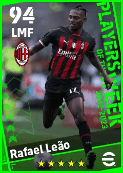 Rafael Leao eFootball 2026 player card — 94 OVR LMF