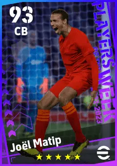 Joel Matip eFootball 2026 player card — 93 OVR CB