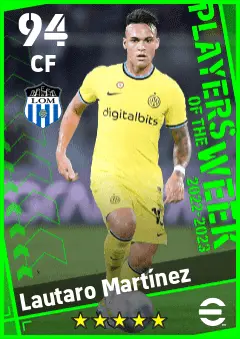 Lautaro Martinez eFootball 2026 player card — 94 OVR CF