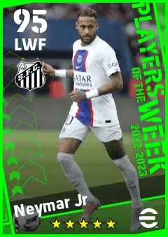 Neymar Jr eFootball 2026 player card — 95 OVR LWF
