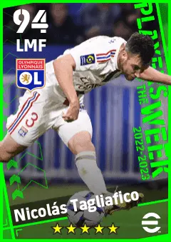 Nicolas Tagliafico eFootball 2026 player card — 94 OVR LMF