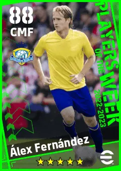 Alex Fernandez eFootball 2026 player card — 88 OVR CMF