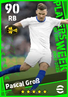 Pascal GroSS eFootball 2026 player card — 90 OVR RB