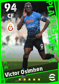 Victor Osimhen eFootball 2026 player card — 94 OVR CF