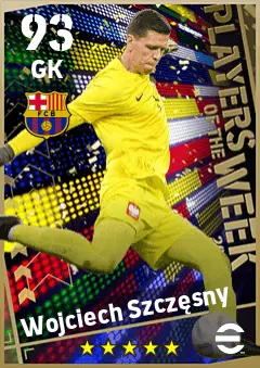 Wojciech Szczesny eFootball 2026 player card — 93 OVR GK