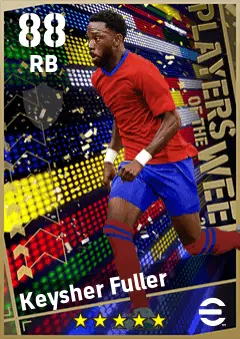 Keysher Fuller eFootball 2026 player card — 88 OVR RB