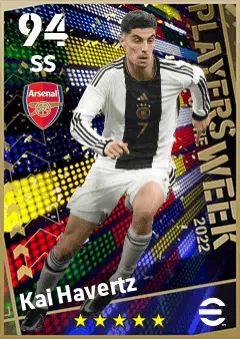 Kai Havertz eFootball 2026 player card — 94 OVR SS