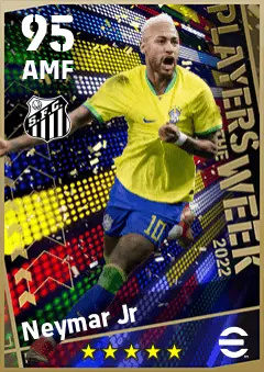 Neymar Jr eFootball 2026 player card — 95 OVR AMF