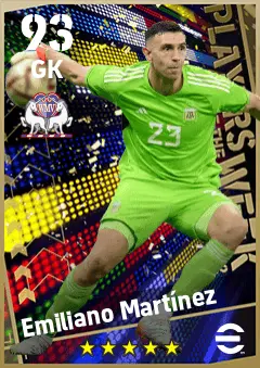 Emiliano Martinez eFootball 2026 player card — 93 OVR GK