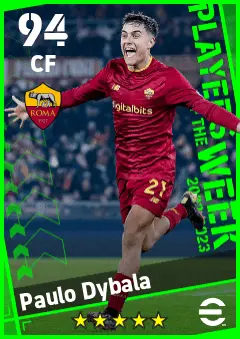 Paulo Dybala eFootball 2026 player card — 94 OVR CF