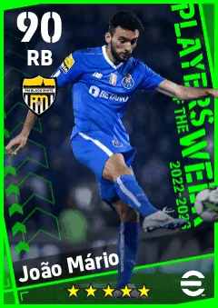 Joao Mario eFootball 2026 player card — 90 OVR RB