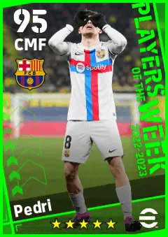 Pedri eFootball 2026 player card — 95 OVR CMF