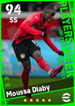 Moussa Diaby eFootball 2026 player card — 94 OVR SS