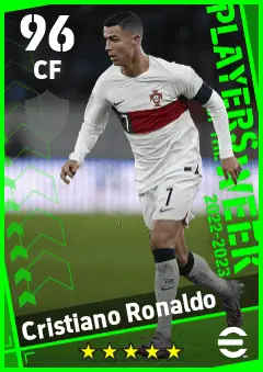 Cristiano Ronaldo eFootball 2026 player card — 96 OVR CF