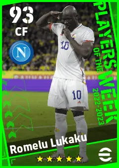 Romelu Lukaku eFootball 2026 player card — 93 OVR CF