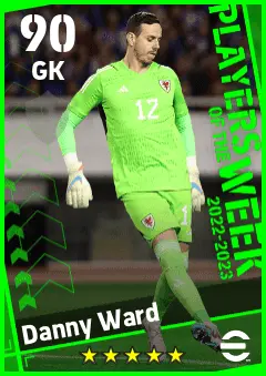 Danny Ward eFootball 2026 player card — 90 OVR GK
