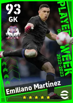 Emiliano Martinez eFootball 2026 player card — 93 OVR GK