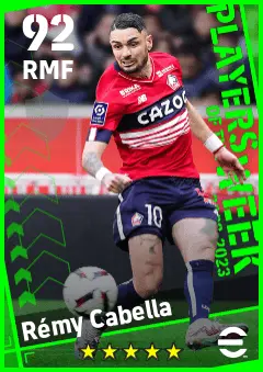 Remy Cabella eFootball 2026 player card — 92 OVR RMF