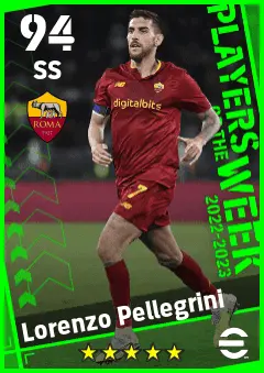 Lorenzo Pellegrini eFootball 2026 player card — 94 OVR SS