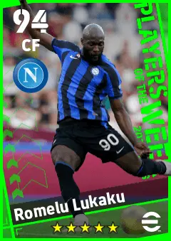 Romelu Lukaku eFootball 2026 player card — 94 OVR CF