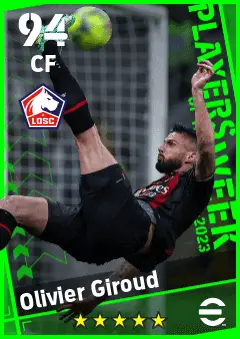 Olivier Giroud eFootball 2026 player card — 94 OVR CF