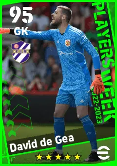 David de Gea eFootball 2026 player card — 95 OVR GK