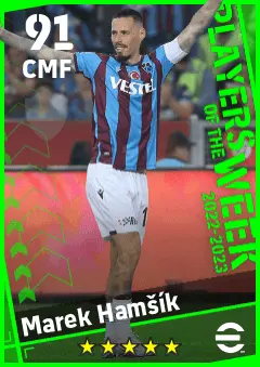 Marek Hamsik eFootball 2026 player card — 91 OVR CMF