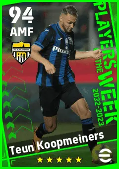 Teun Koopmeiners eFootball 2026 player card — 94 OVR AMF