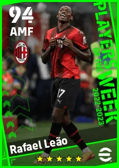 Rafael Leao eFootball 2026 player card — 94 OVR AMF