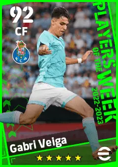 Gabri Veiga eFootball 2026 player card — 92 OVR CF