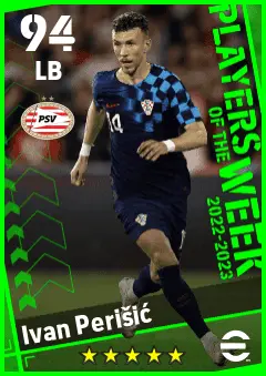 Ivan Perisic eFootball 2026 player card — 94 OVR LB