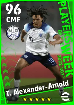 T. Alexander-Arnold eFootball 2026 player card — 96 OVR CMF