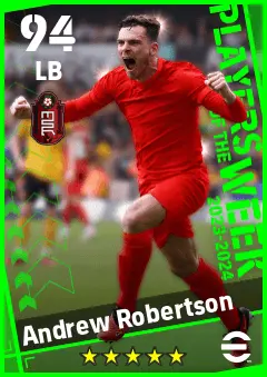 Andrew Robertson eFootball 2026 player card — 94 OVR LB
