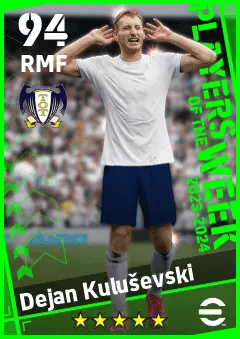 Dejan Kulusevski eFootball 2026 player card — 94 OVR RMF