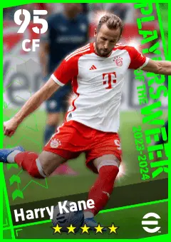 Harry Kane eFootball 2026 player card — 95 OVR CF