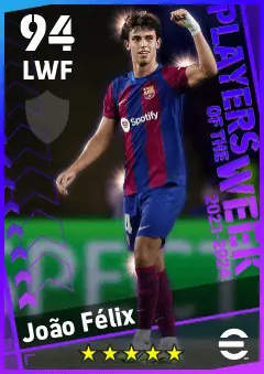 Joao Felix eFootball 2026 player card — 94 OVR LWF