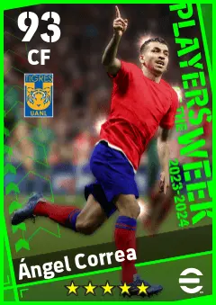 Angel Correa eFootball 2026 player card — 93 OVR CF