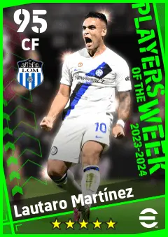 Lautaro Martinez eFootball 2026 player card — 95 OVR CF