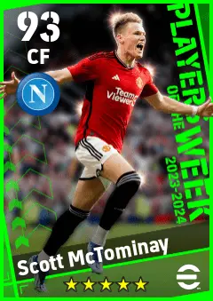 Scott McTominay eFootball 2026 player card — 93 OVR CF
