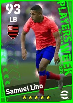 Samuel Lino eFootball 2026 player card — 93 OVR LB