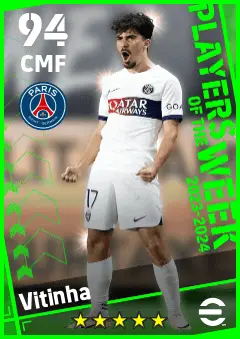 Vitinha eFootball 2026 player card — 94 OVR CMF