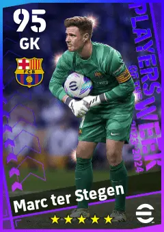 Marc ter Stegen eFootball 2026 player card — 95 OVR GK