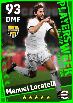 Manuel Locatelli eFootball 2026 player card — 93 OVR DMF