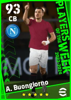 A. Buongiorno eFootball 2026 player card — 93 OVR CB
