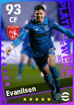 Evanilson eFootball 2026 player card — 93 OVR CF