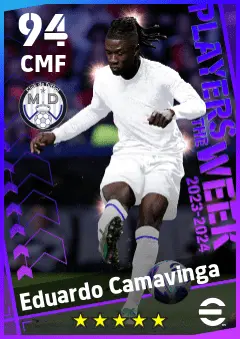Eduardo Camavinga eFootball 2026 player card — 94 OVR CMF