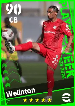 Welinton eFootball 2026 player card — 90 OVR CB